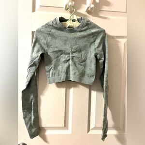 Gymshark Camouflage Green Crop Top Size S